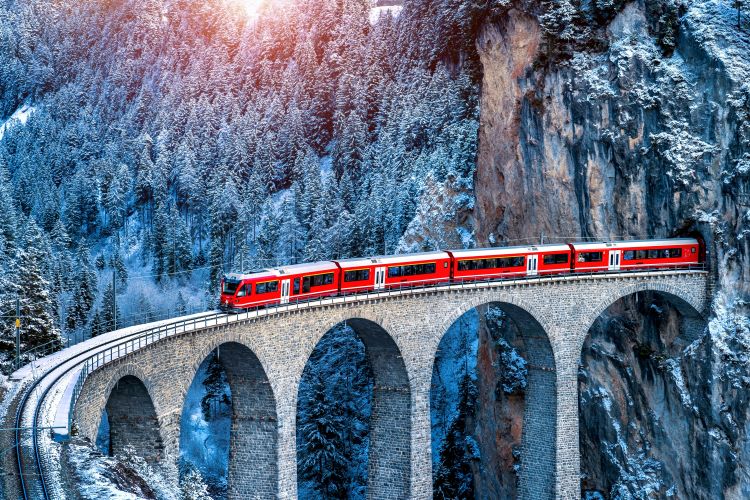 Bernina Express, Swiss Alps, Switzerland