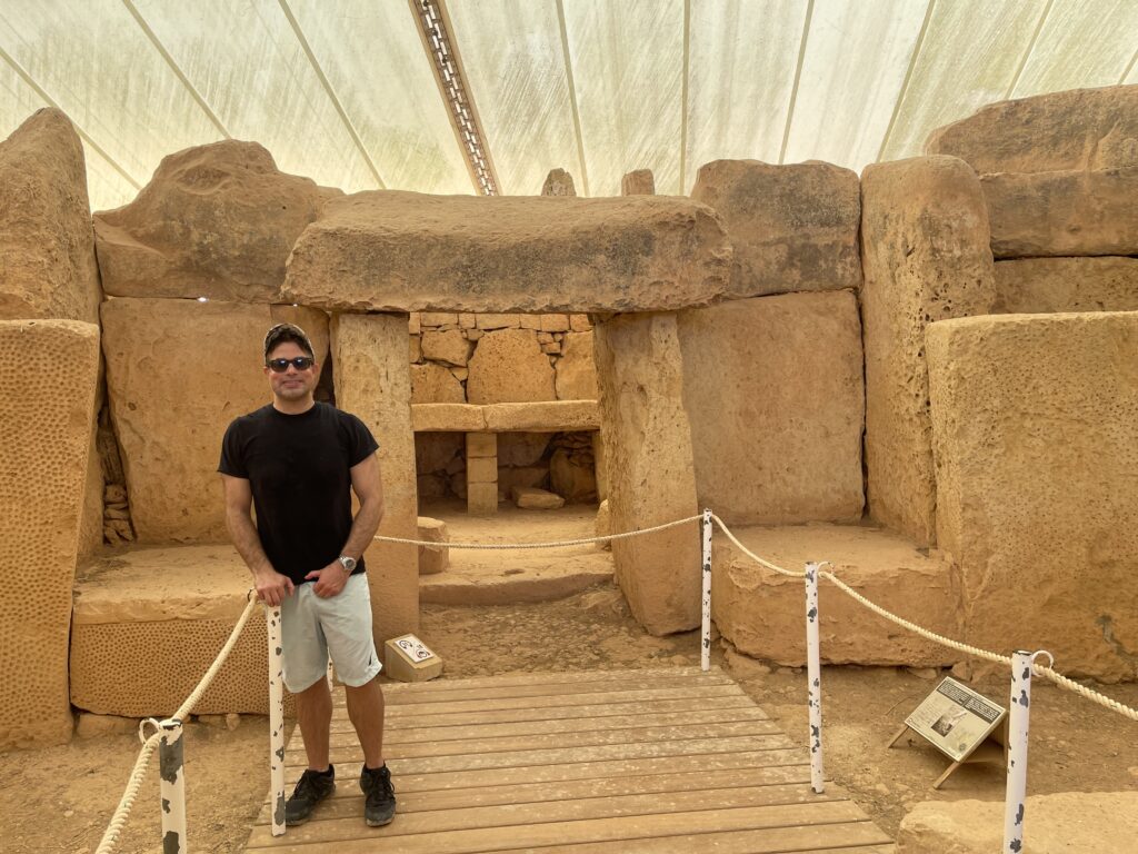 Exploring the Mnajdra megalithic temple complex in Malta