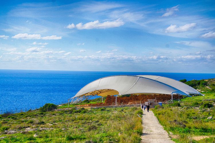 Approaching the Mnajdra Malta Temple site