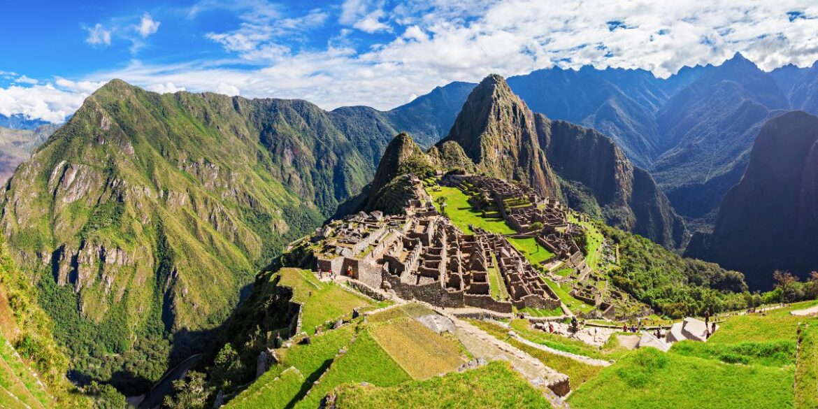 Beautiful view of the ancient ruins of Machu Picchu